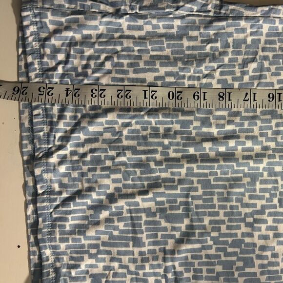 Chico’s Blue White Print Short Sleeve Top Size Large - Picture 5 of 7